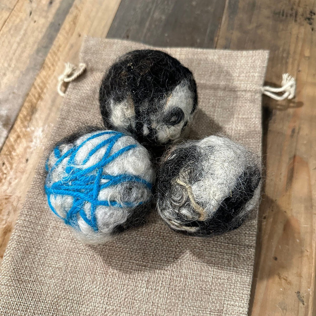 Raw Wool Dryer Balls - Sustainable, Unique, and Zero Waste - Heritage Woolworks - dryer balls